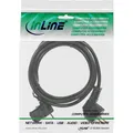 Produktbild: 16752D InLine Netzkabel Schutzk. gew. / Kaltgerätest. C13 links abgew. 3m ~D~
