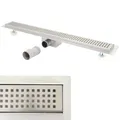 Produktbild: Duschrinne MCW-D94b, Bodenablauf Duschablauf, Edelstahl Siphon 50-120cm, 110cm