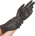 Produktbild: FRANZ MENSCH Hygostar Latexhandschuhe Diablo, schwarz, Gr. 10/XL | puderfrei, 100 Stück, Premium-Tattoo-Handschuh schwarz, Einmal-Handschuh, Einweghandschuhe Streetfood