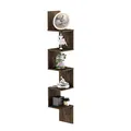 Produktbild: Furinno Rossi 5-stufiges Wandregal mit schwebender quadratischer Ecke, Columbia-Walnuss