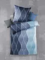 Produktbild: Optidream Bettwäsche Set Mikrofaser 135x200 Polyester Alec-Blau Blau, Mikrofaser, 2 teilig, Geschenk Idee Frauen Männer neue Wohnung Hochzeit Frühjahr sale