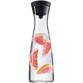 Produktbild: WMF Basic Wasserkaraffe aus Glas 1,5 Liter Glaskaraffe Deckel Edelstahl Silikon