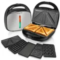 Produktbild: Sandwichmaker 5in1 Gerät Kontaktgrill Panini Antihaft 800W Kinder Spaß