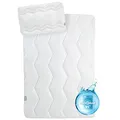 Produktbild: sei Design Kinder Bettdecken Set, Baby Bettdecke und Kissen 40x60 100x135 cm, Baby Bettset passt für Baby Bettwäsche 100 x 135, für Allergiker empfohlen Öko-Tex, Kinderkissen + Steppdecke