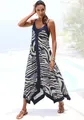 Produktbild: LASCANA Maxikleid mit asymmetrischem Saum, Sommerkleid, Animalprint, modisch