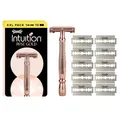 Produktbild: Wilkinson Sword Intuition Roségold Damenrasierer für die alltägliche Pflege, 1 wiederverwendbarer Rasierer und 10 Klingen
