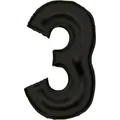 Produktbild: Amscan Maxi Folienballon Zahl 3 schwarz satin (1 x) (46996958)