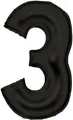 Produktbild: Folienballon Zahl 3 schwarz 86 cm