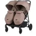 Produktbild: Chipolino Geschwisterkinderwagen, Beige, Metall, 77x110x79 cm, unisex, Federung, Baby on Tour, Kinderwagen, Geschwisterwagen & Zwillingswagen