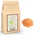 Produktbild: (9,50 EUR/kg) 1kg BIO rote Linsen getrocknet, getrocknete Hülsenfrüchte BIO