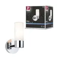 Produktbild: Paulmann 70839 Wandleuchte Eleon Max. 33 Watt IP44 Wandlampe Chrom, Satin Wohnzimmerlampe Metall, Glas Flurlampe G9