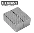 Produktbild: MaajeeKuto Magnet Neodym Magnet 10x10x1,2 mm N38 Quader 0,8kg Haftkraft Mini Stark (20-St)