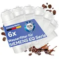 Produktbild: [6er Set] Wasserfilter passend zu Brita Intenza für Siemens EQ Series – für Siemens EQ6, EQ9, EQ500 & EQ700 Kaffeevollautomaten – passt für Siemens Brita Intenza Wasserfilter – TÜV zertifiziert!