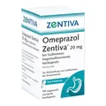 Produktbild: Omeprazol Zentiva 20 mg 14 Stück - bei Sodbrennen und Säurerückfluss, schnelle Linderung bei Refluxbeschwerden, zur Verringerung überschüssiger Magensäure, langanhaltender Schutz, gut verträglich