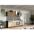 Produktbild: Held Möbel Küchenzeile Turin 240 cm Wotaneiche-Graphit mit E-Geräten