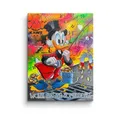 Produktbild: DOTCOMCANVAS® Leinwandbild Work Smarter not Harder, Leinwandbild Dagobert Duck Comic Cartoon Work smarter not harder