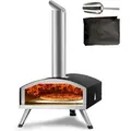Produktbild: VEVOR Tragbarer Pizzaofen Outdoor 304,8 mm, Gas Holzpellets Holzkohle Pizzaofen, Edelstahl Pizzaofen, Max. 540 °C Holzpelletsschaufel & Pizzastein & Tragetasche–Premium Pizza Holzofen für Garten