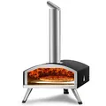 Produktbild: VEVOR Pizzaofen - 12 Inch Gartenöfen für Pizzas, Mit Holz oder Holzkohle angeheizter -Tragbarer Pizzaofen Garten, Max. 540 Grad C Premium Holzofen für Garten Pizzamaker, Schwarz