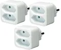 Produktbild: Brennenstuhl 3er Sparpack Adapterstecker Euro 2-Fach weiß, 1508030