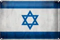 Produktbild: Femer GmbH Metallschild Flagge 30x20cm Israel Fahne Wanddeko, (1 St), gewölbte Oberfläche, abgerundete Ecken, umgeschlagene Kanten