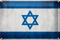 Produktbild: Blechschild Flagge 30x20 cm Israel Fahne Metall Wanddeko Deko Schild tin sign