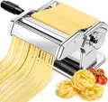 Produktbild: YASHE Manuelle Nudelmaschine Pastamaker 7 einstellbare Stärken Nudeln Spaghetti