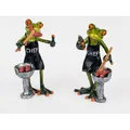 Produktbild: 2er Set Dekofiguren grillende Frösche, Frosch mit Grill Formano Froschhausen