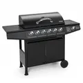 Produktbild: TAINO BASIC 6+1 Gasgrill BBQ GRILLWAGEN Edelstahl Brenner Seitenkocher TÜV Grill