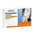 Produktbild: Flurbiprofen-ratiopharm lindert Halsschmerzen effektiv und langanhaltend. Schmeckt angenehm nach Honig und Zitrone. 24 Lutschtabletten