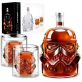 Produktbild: Whiskey Decanter Set Transparent Kreativ mit 2 150ml Gläsern, Whisky Karaffe für Brandy, Scotch, Wodka, Geschenke für Papa, Ehemann, Freund