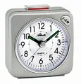 Produktbild: ATLANTA Quarzwecker ohne Ticken Reise Licht Snooze Crescendo Silber - 2114/19