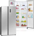 Produktbild: Bomann Side by Side Kühl Gefrierkombination mit Total No Frost und 442L Nutzinhalt, Kühlschrank mit MultiAirflow-Technologie - SBS 7344 inox