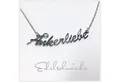 Produktbild: Edelschmiede925 Collier ANKERLIEBE als Schriftzug Halskette 925 Sterling Silber rhod. 46-49cm