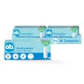 Produktbild: o.b. ProComfort super plus 4-in-1 Schutz Tampons (5 x 16 Stk) Mit Extra Sanfter Spitze für Einfaches Einführen und Bis Zu 100% Auslaufschutz Ideal Für Sport und Alltag