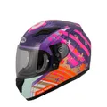 Produktbild: MTR S-12 Kids Evo Motorradhelm Kinder, Kinderhelm Motorrad ECE 22.06 Zertifiziert - Maximale Verkehrssicherheit, Robuster & Leiser Kinder Motorradhelm, Ratschenverschluss, Klares Visier, Lila/Pink, YM