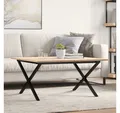 Produktbild: vidaXL Couchtisch, Couchtisch X-Gestell 80x80x45cm Massivholz Kiefer und Gusseisen