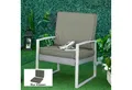 Produktbild: Outsunny Sitzkissen 2er-Set, 56 x 52 cm, mit Reißverschluss, 7cm dick, waschbar, für Haus, Garten, Auto, Büro, Sofa, Stühle, Dunkelgrau