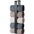 Produktbild: Badetuchhalter Edelstahl Selbstklebend Wandmontage schwarz 42cm