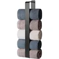 Produktbild: Handtuchhalter Edelstahl selbstklebend modern schwarz Badezimmer 42cm Design