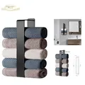 Produktbild: Selbstklebend Handtuchhalter Wandmontage Edelstahl 42cm Schwarz