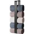 Produktbild: Schwarzer Edelstahl Handtuchhalter - Wandmontage ohne Bohren - 42cm