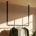 Produktbild: CLP Kleiderständer, Schwarz, Metall, 80x80x7 cm, Garderobe, Garderobenständer