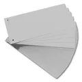 Produktbild: (0,02€/Stück) Trennstreifen, 100 Stück, grau 180g/m² Karton Herlitz Trennblätter