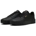Produktbild: PUMA CARINA 30 Sneaker für sportliche Looks, aus Leder, mit weichem Textilfutter schwarz 40,5 EU