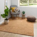 Produktbild: Steffensmeier Jute Teppich Goa | Rechteckig | Wohnzimmer, Flur, Eingangsbereich, Naturfaser, hangeflochten, Quadrate, Größe: 80x150 cm