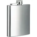 Produktbild: Relaxdays - 5x Flachmann, 200 ml Füllmenge, 7 oz Volumen, Taschenflachmann, Schraubverschluss, Edelstahl, silber, hbt 12 x 9 x 2 cm