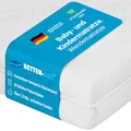 Produktbild: Betten-ABC - Junior Duo - Wendematratze für Babys & Kleinkinder - 70x160 cm - mit Rundum-Trittkante & 2 Seiten - Oeko-TEX-Zertifiziert - Abnehmbarer & waschbarer Aloe Vera-Bezug - Lieferung per Paket