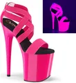 Produktbild: FLAMINGO-869UV Damen Sandale von Pleaser, Neon Hotpink EU 38, US 8