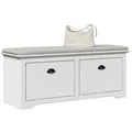 Produktbild: vidaXL Flurbank BODO Weiß 114x40x45 cm