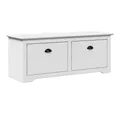 Produktbild: vidaXL Sitzbank Flurbank BODO Weiß 114x40x45 cm